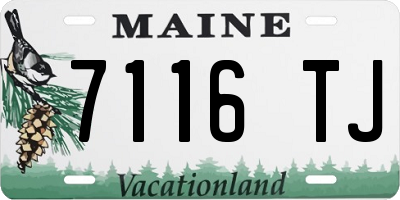 ME license plate 7116TJ