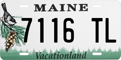 ME license plate 7116TL