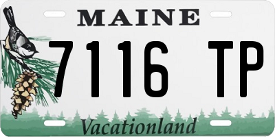 ME license plate 7116TP