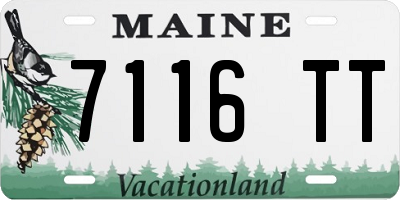 ME license plate 7116TT
