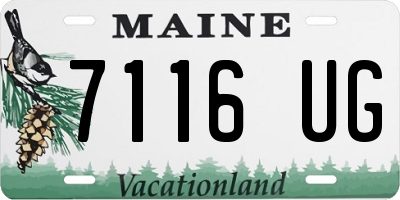 ME license plate 7116UG