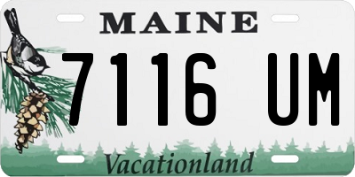 ME license plate 7116UM