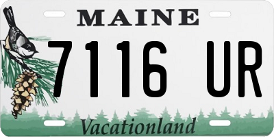 ME license plate 7116UR