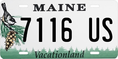 ME license plate 7116US