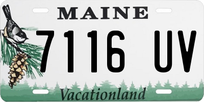 ME license plate 7116UV