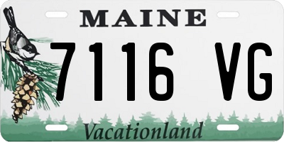 ME license plate 7116VG