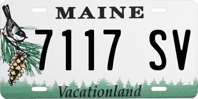 ME license plate 7117SV