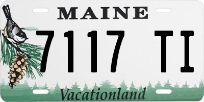 ME license plate 7117TI
