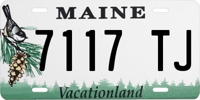 ME license plate 7117TJ
