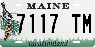 ME license plate 7117TM