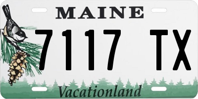 ME license plate 7117TX