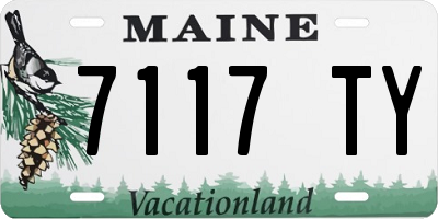 ME license plate 7117TY