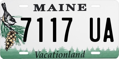 ME license plate 7117UA