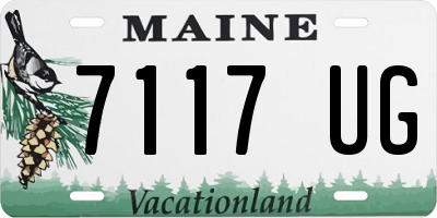 ME license plate 7117UG