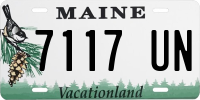 ME license plate 7117UN