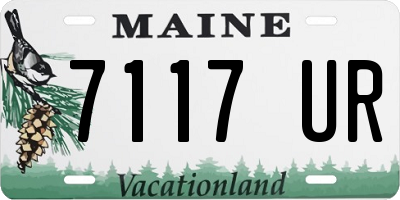 ME license plate 7117UR