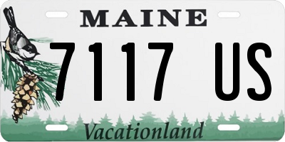 ME license plate 7117US