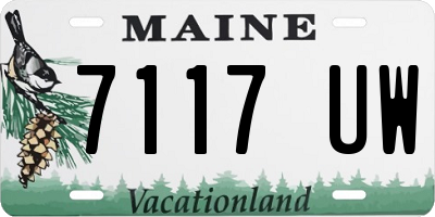ME license plate 7117UW