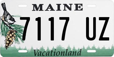 ME license plate 7117UZ