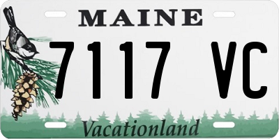 ME license plate 7117VC
