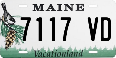 ME license plate 7117VD