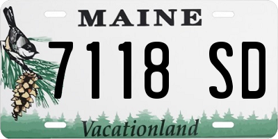 ME license plate 7118SD