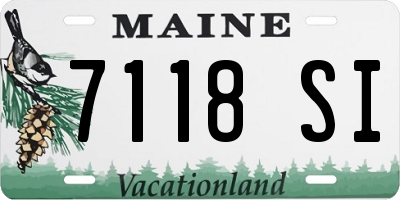 ME license plate 7118SI