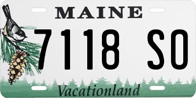 ME license plate 7118SO