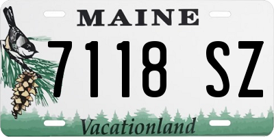 ME license plate 7118SZ