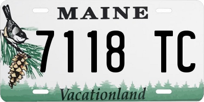ME license plate 7118TC