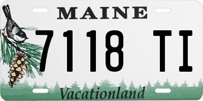ME license plate 7118TI