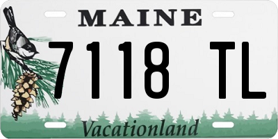 ME license plate 7118TL