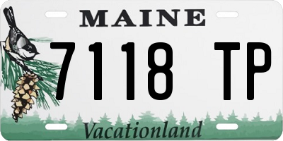 ME license plate 7118TP
