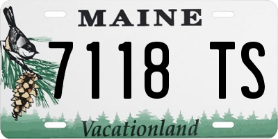 ME license plate 7118TS
