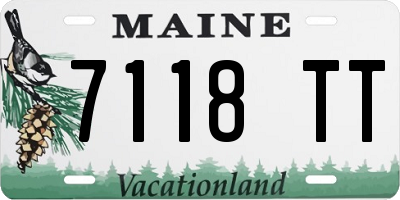 ME license plate 7118TT