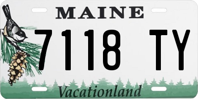 ME license plate 7118TY
