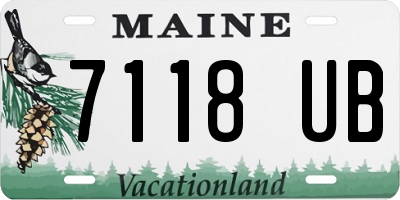 ME license plate 7118UB
