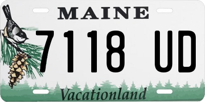 ME license plate 7118UD