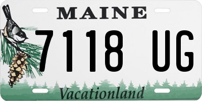 ME license plate 7118UG