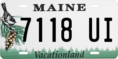 ME license plate 7118UI