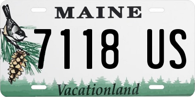 ME license plate 7118US