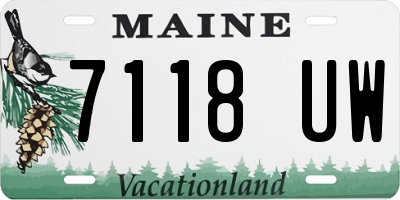 ME license plate 7118UW