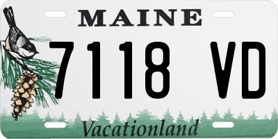 ME license plate 7118VD