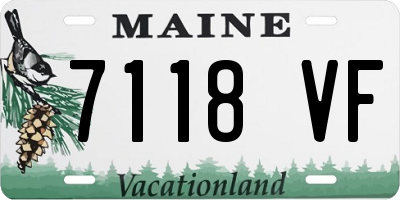 ME license plate 7118VF