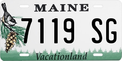ME license plate 7119SG