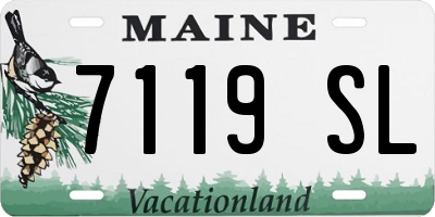 ME license plate 7119SL