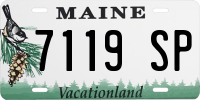 ME license plate 7119SP