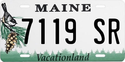 ME license plate 7119SR