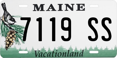 ME license plate 7119SS