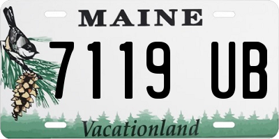 ME license plate 7119UB